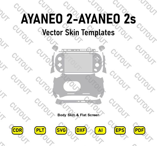 AYANEO 2/2s PC Gaming Handheld Vector Skin Cut Files