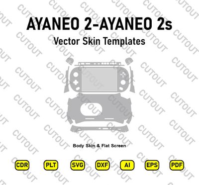 AYANEO 2/2s PC Gaming Handheld Vector Skin Cut Files
