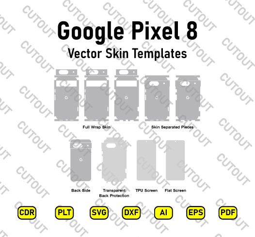 Google Pixel 8 Vector Skin Cut Files
