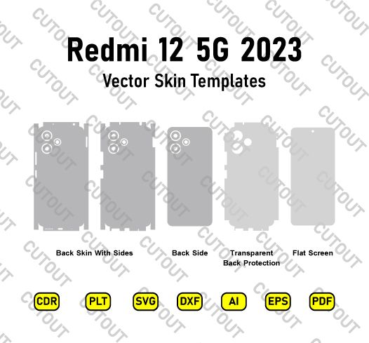 Redmi 12 5G 2023 Vector Skin Cut Files