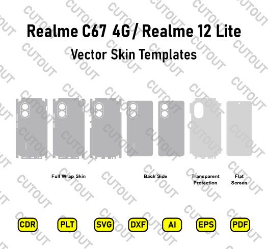 Realme C67 4G/Realme 12 Lite Vector Skin Cut Files