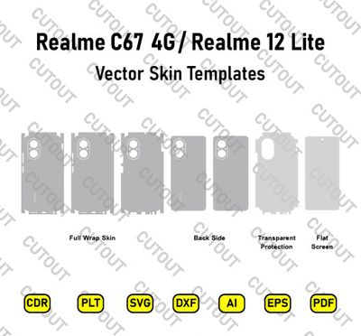 Realme C67 4G/Realme 12 Lite Vector Skin Cut Files