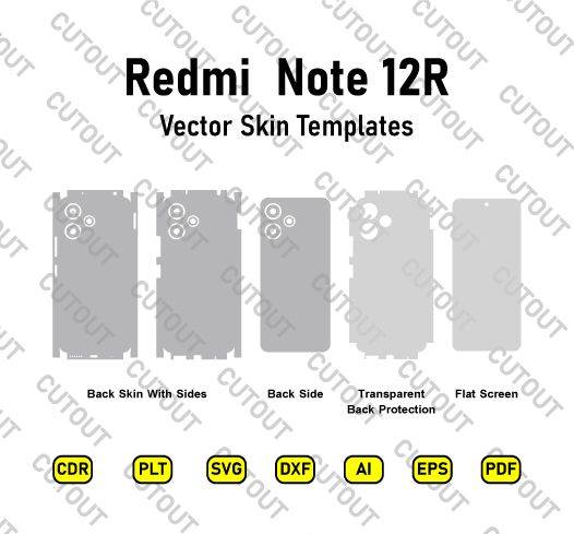 Redmi Note 12R Vector Skin Cut Files