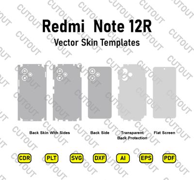 Redmi Note 12R Vector Skin Cut Files