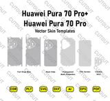 ​Archivos de corte de piel vectorial para Huawei Pura 70 Pro/Pura 70 Pro+