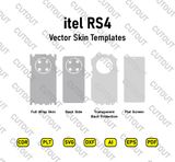 ​Archivos de corte de piel vectorial Itel RS4