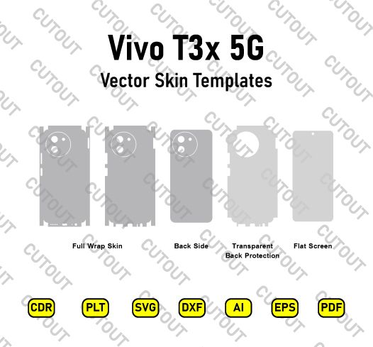 Vivo T3x 5G Vector Skin Cut Files
