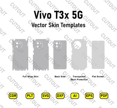 ​Vivo T3x 5G Vector Skin Cut-Dateien