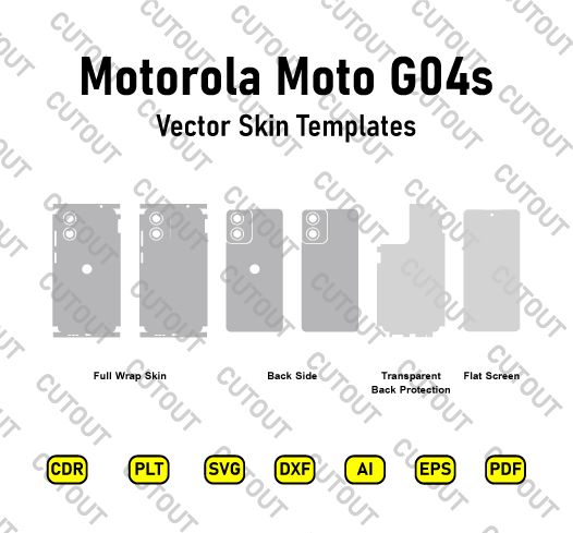 Motorola Moto G04s Vector Skin Cut Files