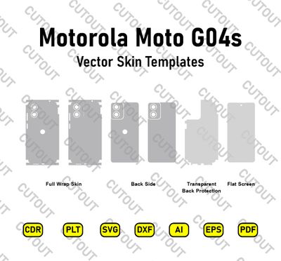 ​Archivos de corte de piel vectorial para Motorola Moto G04s