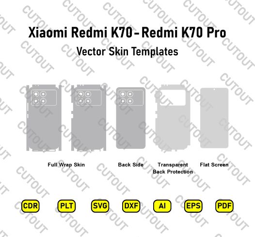 Xiaomi Redmi K70/Redmi K70 Pro Vector Skin Cut Files
