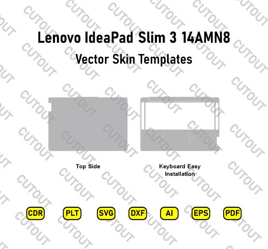 Lenovo IdeaPad Slim 3 14AMN8 Vector Skin Cut Files