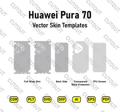 Huawei Pura 70 Vector Skin Cut Files