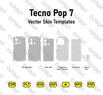 ​Archivos de corte de piel vectorial Tecno Pop 7