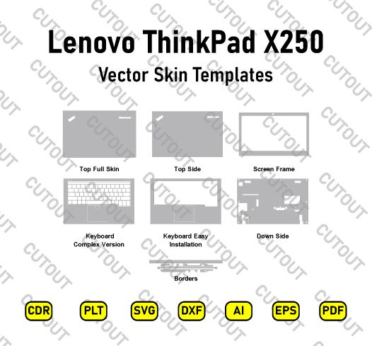 Lenovo ThinkPad x250 Vector Skin Cut Files