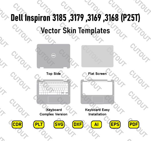 Dell Inspiron 3168, 3169, 3179, 3185 (P25T) Vector Skin Cut Files