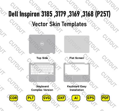Dell Inspiron 3168, 3169, 3179, 3185 (P25T) Vector Skin Cut Files