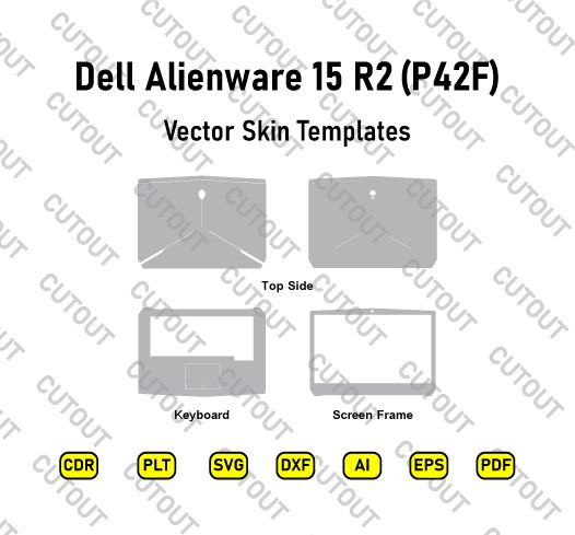 Dell Alienware 15 R2 (P42F) Vector Skin Cut Files
