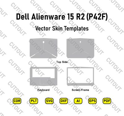 Dell Alienware 15 R2 (P42F) Vector Skin Cut Files