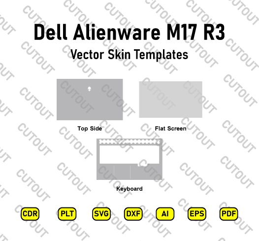 Dell Alienware M17 R3 Vector Skin Cut Files