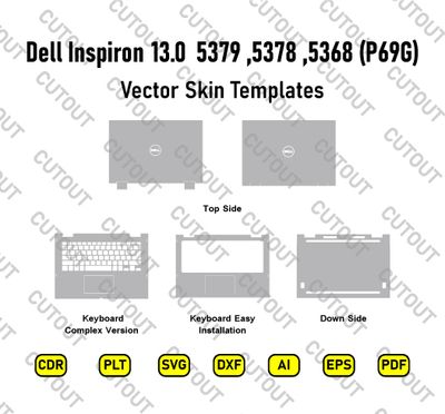 Dell Inspiron 13 5368, 5378, 5379 (P69G) Vector Skin Cut Files