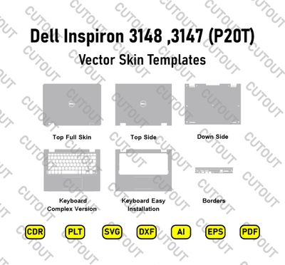 Dell Inspiron 3147, 3148 (P20T) Vector Skin Cut Files