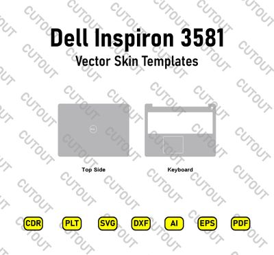 ​Archivos de corte de piel vectorial Dell Inspiron 3581
