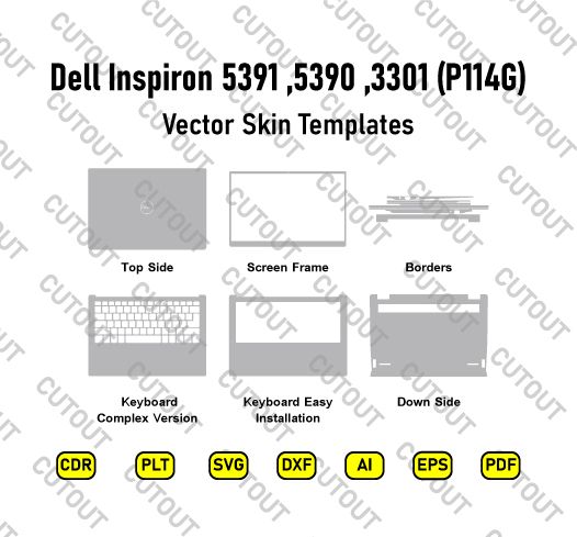 Dell Inspiron 3301, 5390, 5391 (P114G) Vector Skin Cut Files
