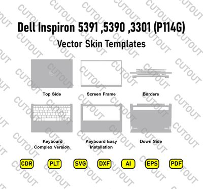 Dell Inspiron 3301, 5390, 5391 (P114G) Vector Skin Cut Files