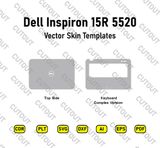 ​Archivos de corte de piel vectorial Dell Inspiron 15R 5520 (P25F)