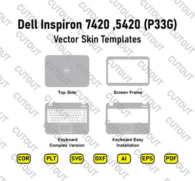 Dell Inspiron 5420, 7420 (P33G) Vector Skin Cut Files