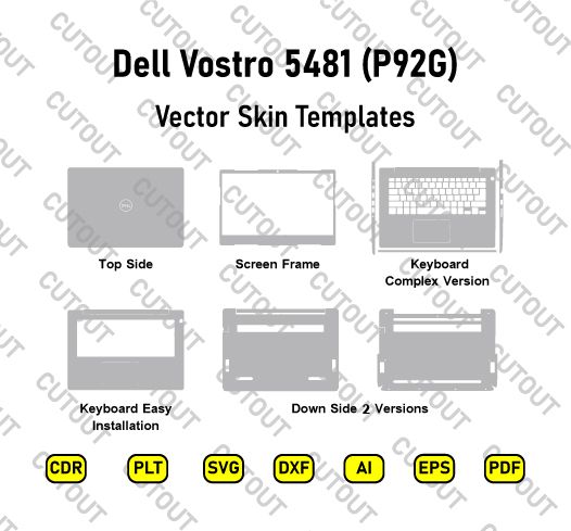 Dell Vostro 5481 (P92G) Vector Skin Cut Files