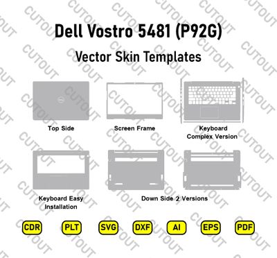 Dell Vostro 5481 (P92G) Vector Skin Cut Files