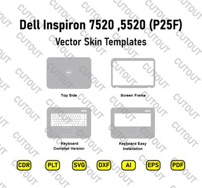 Dell Inspiron 5520, 7520 (P25F) Vector Skin Cut Files