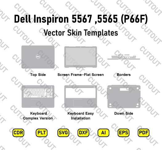 Dell Inspiron 5565, 5567 (P66F) Vector Skin Cut Files