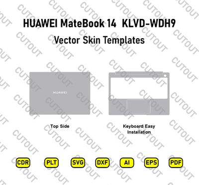 HUAWEI MateBook 14  KLVD-wdh9 Vector Skin Cut Files