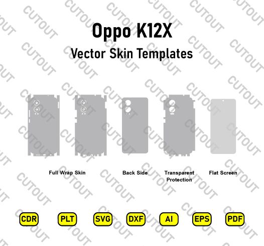 Oppo K12X Vector Skin Cut Files