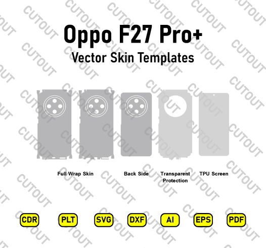 Oppo F27 Pro+ Vector Skin Cut Files