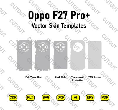 ​Archivos de corte de piel vectorial Oppo F27 Pro+
