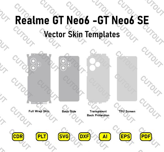Realme GT Neo6-Realme GT Neo6 SE Vector Skin Cut Files