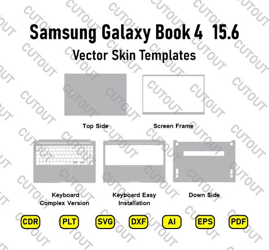 Samsung Galaxy Book 4 15.6 Vector Skin Cut Files