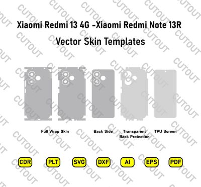 Xiaomi Redmi 13 4G/Xiaomi Redmi Note 13R Vector Skin Cut Files
