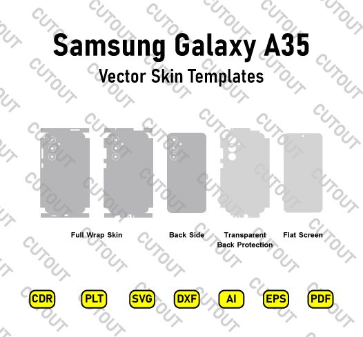 Samsung Galaxy A35 Vector Skin Cut Files