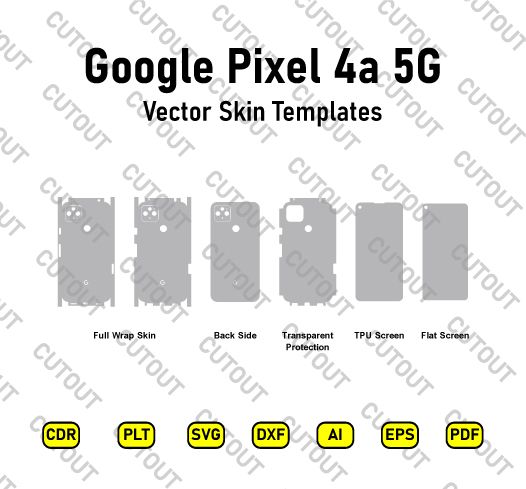 Google Pixel 4a 5G Vector Skin Cut Files