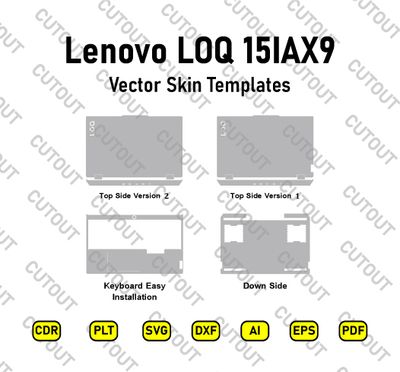 Lenovo LOQ 15IAX9 Vector Skin Cut Files