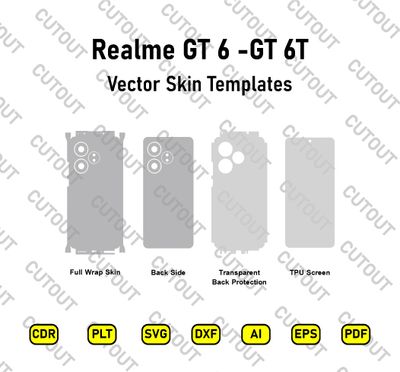 Realme GT 6-Realme GT 6T  Vector Skin Cut Files