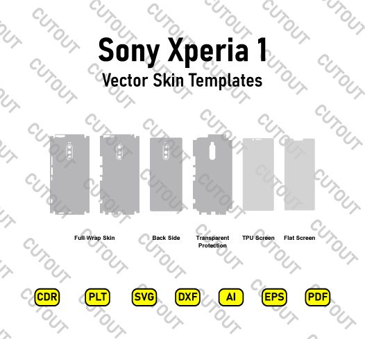 Sony Xperia 1 Vector Skin Cut Files