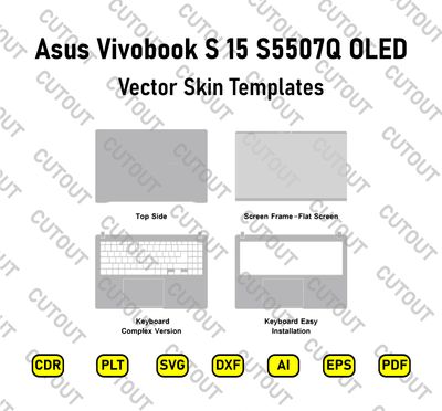 ​Asus Vivobook s 15 OLED S5507Q Vector Skin Cut Files