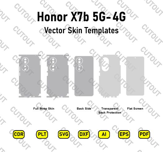Honor X7b 4G-5G Vector Skin Cut Files
