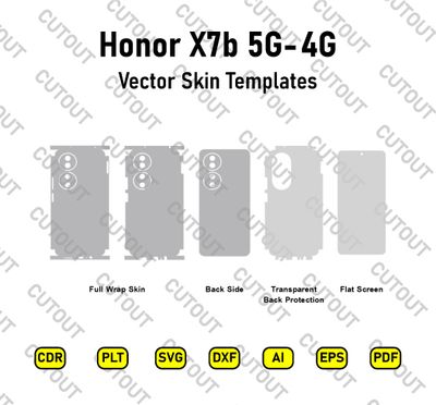 Honor X7b 4G-5G Vector Skin Cut Files